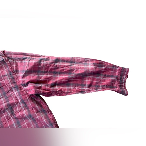 Carhartt Red Plaid Y2K Acid Washed Grunge Western Distressed Button Up Shirt - Picture 6 of 12